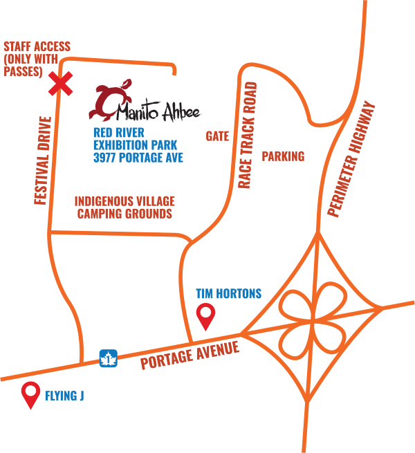 Map to site - access via Race Track Road